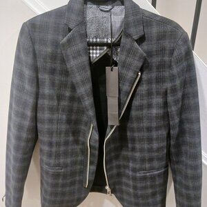 New Daniele alessandrini zip-up blazer jacket sz 48it 38us